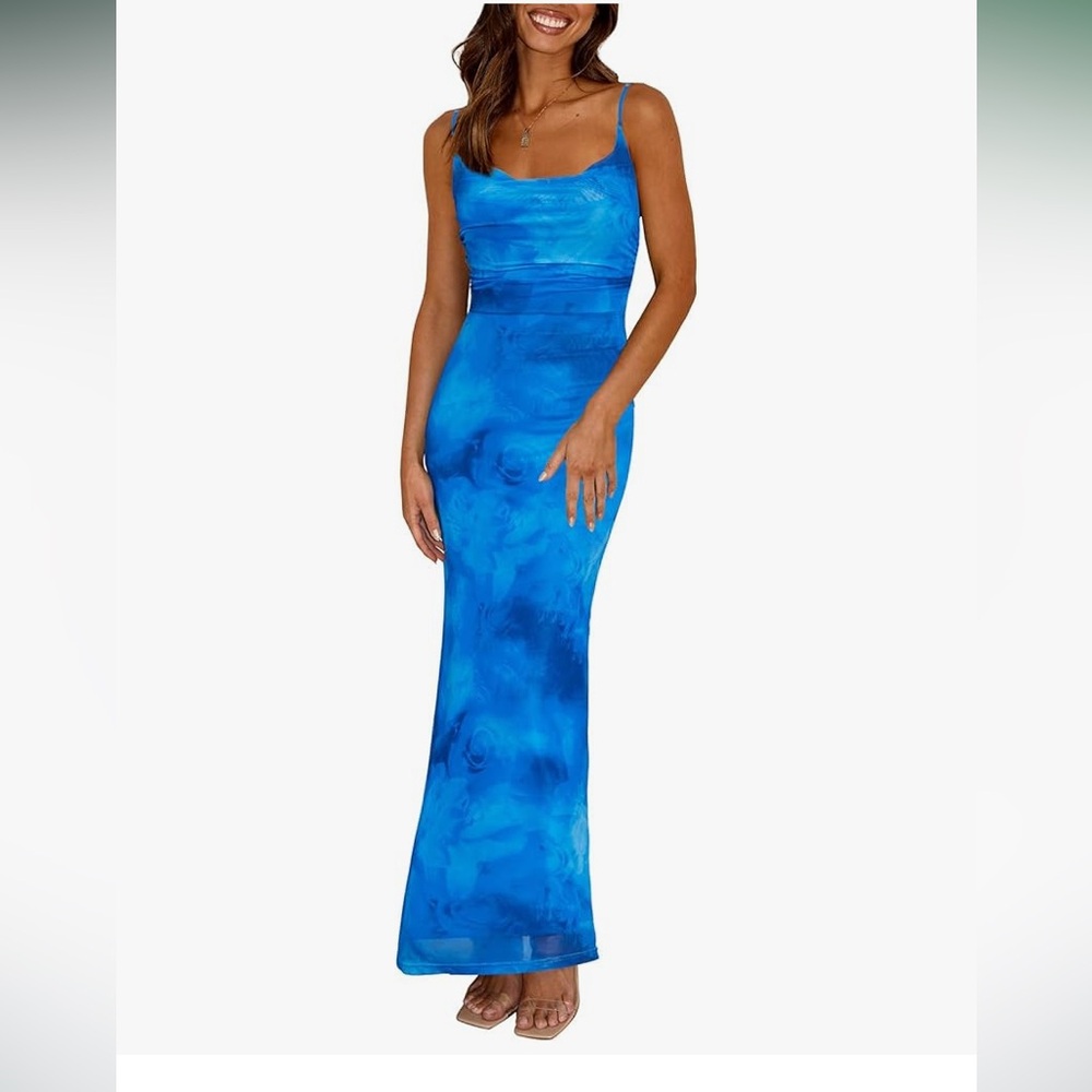Blue Floral maxi dress